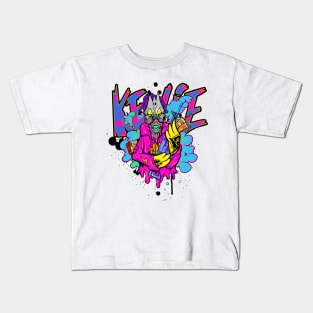 Dope masked off Slluks character is ready for war illustration Kids T-Shirt